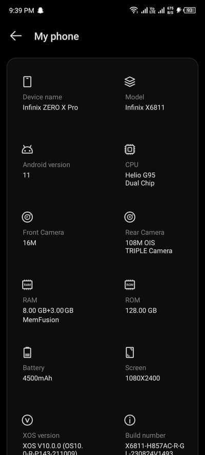 exchange possible infinix zero x new