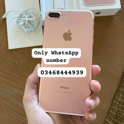 iPhone 7 plus 128 GB tasvir ke upar number WhatsApp per raabta karo