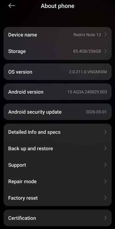 Xiaomi Redmi Note 13