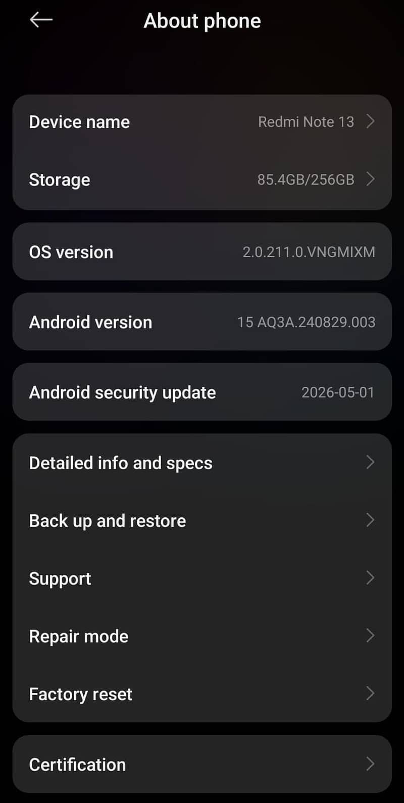 Xiaomi Redmi Note 13 0