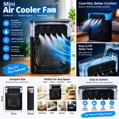 this is an high powered mist fan if you use about 1 hour it cools room