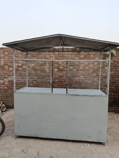 Heavy Duty iron counter stall with roof