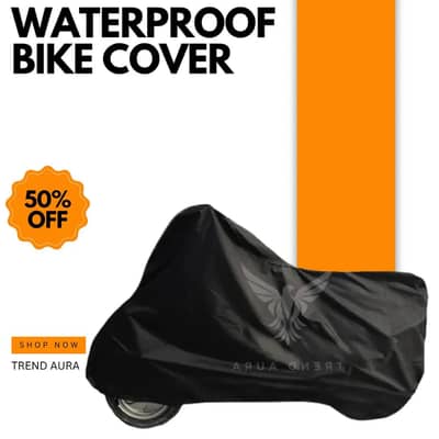 Waterproof Bike Cover Black Parachute Material