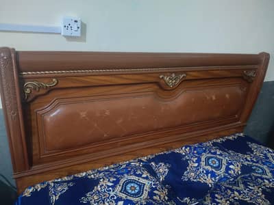 wooden double bed for sale