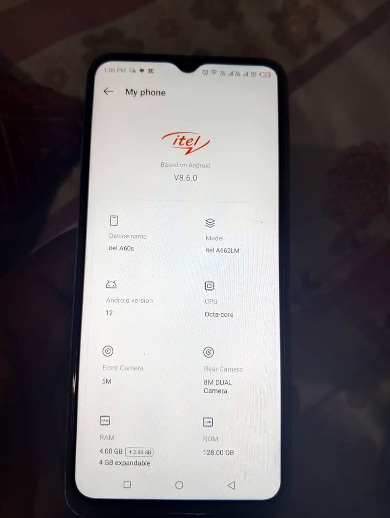 Itel A60s 4
