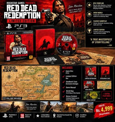 RDR 1 | Playstation 3 | limited edition | original disk + Map | Rs4200