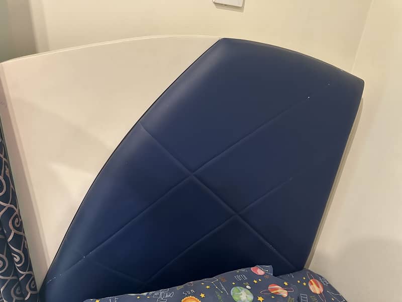 Single Bed with side table and dressing + mirror 2