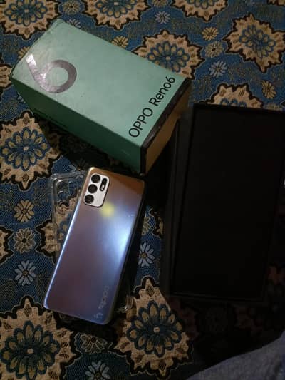 OPPO Reno6 8gb 128gb with box charger panel break