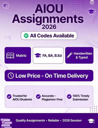 AIOU Spring Assignments 2026