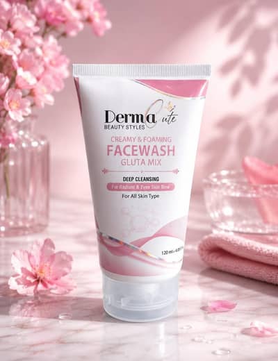 Derma Cute Gluta White Foming Face Wash 120ml