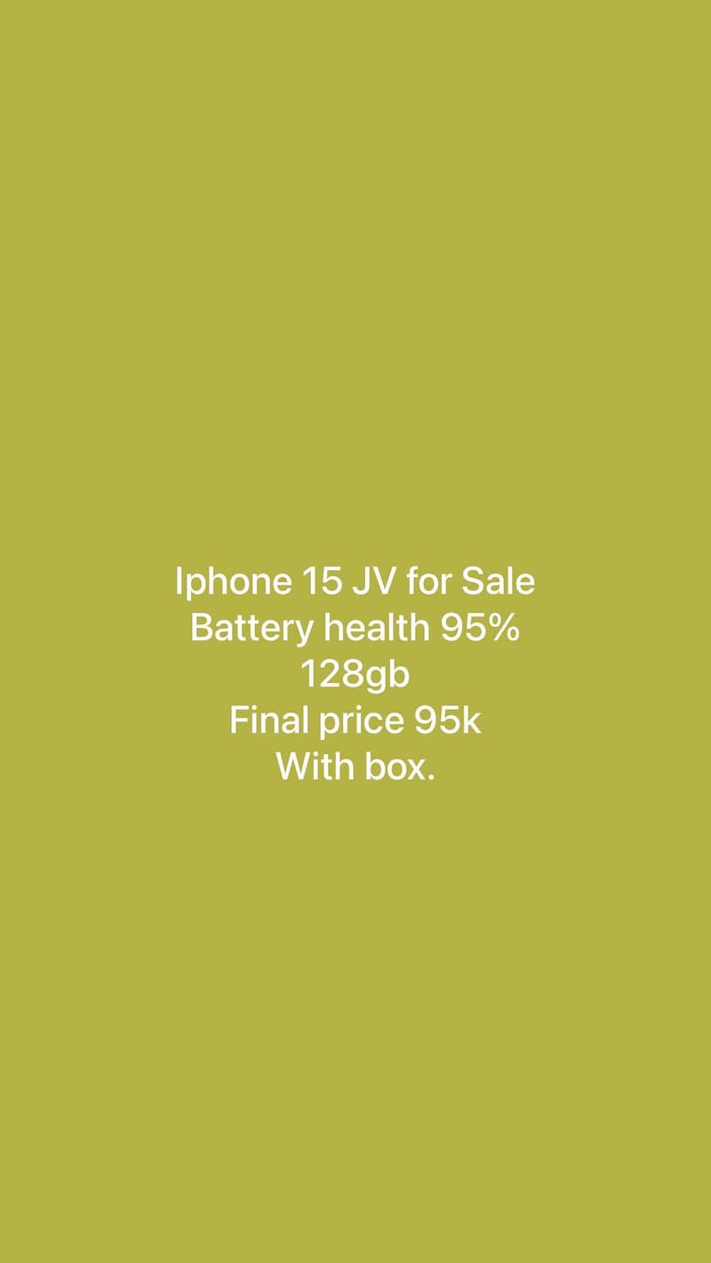 Apple iPhone 15 0