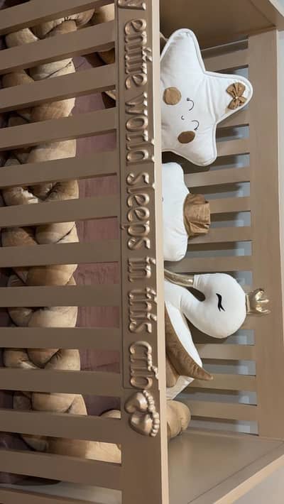 Wooden baby cot