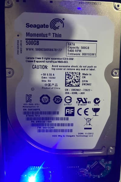 500GB Hard Disk Drive (HDD)