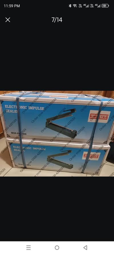 16"sports hand Impulse 220v Metal body Solar Sealer machine