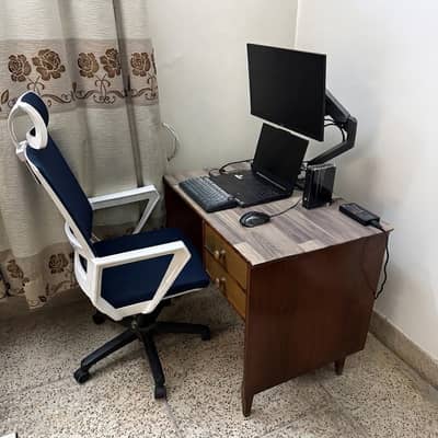 Wooden table for work and study