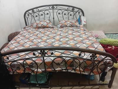 steel bed (without mattress)