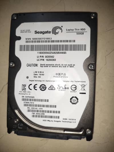 Gaming HDD seagate 500 GB thin  HDD  for PC and laptop.