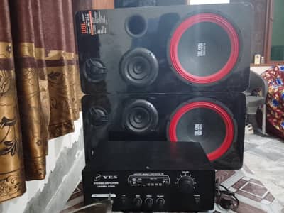 JBL 10 inches woofer speaker set + amplifier for sale 10/10