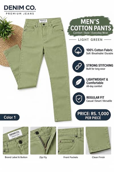 Men's Cotton Pants for Sale - Brand New