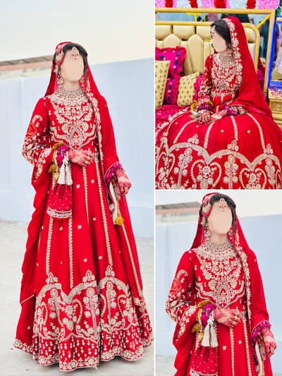 Heavy Bridal Red Lehenga – Custom Made – Excellent Condition