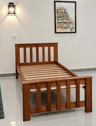 New pure wooden bakain wood single beds available