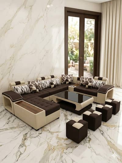 U shape sofa set