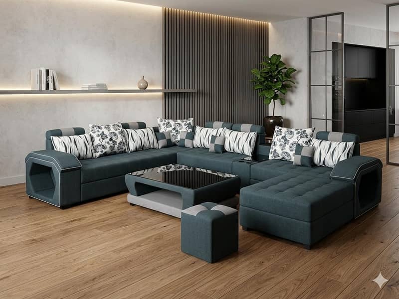 U shape sofa set 6