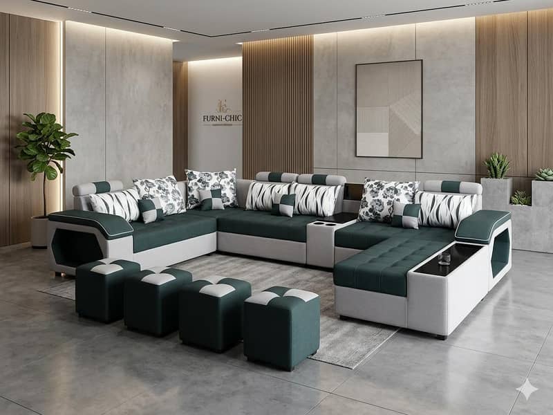 U shape sofa set 7