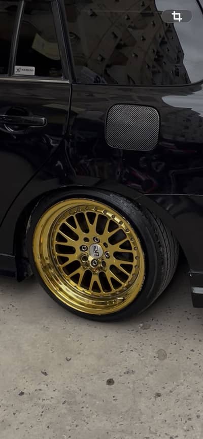 ESM Gold chrome 17 inch 9jj all rims/ tyres(205-40-17)