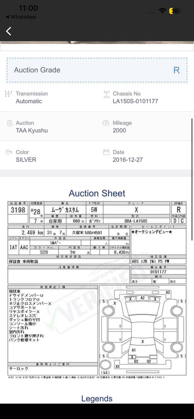 Daihatsu Move custom auction sheet avil hybrid radar and many more