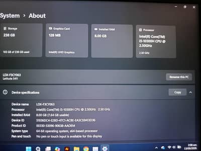 Dell Latitude 5411 (i5 10th Generation