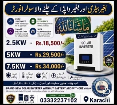 Solar Inverter –  (start. minimum 1 solar panel) Brand New