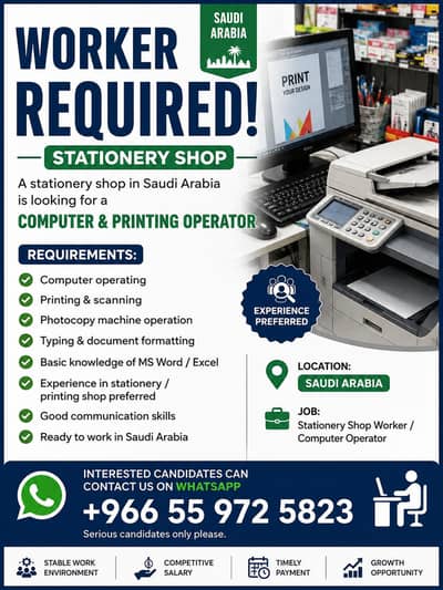 printing and photocopy machine operator