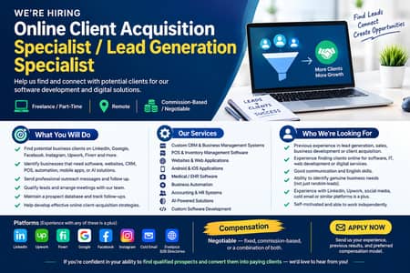 Looking for individual who can help me find clients online