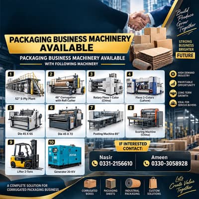 Packaging Machinery Corrugation | Flexo | Die Cutting | Pasting