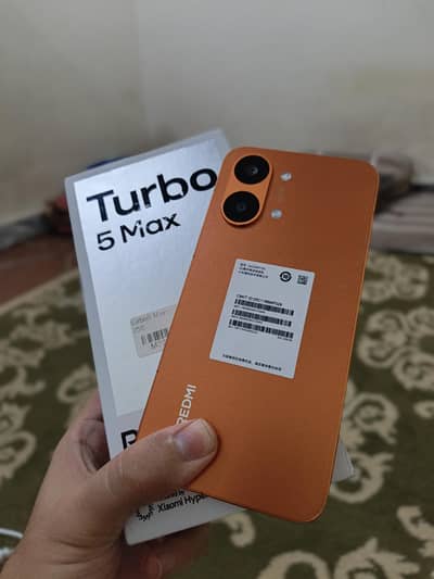 Redmi Turbo 5 Max orange and white 16/256gb