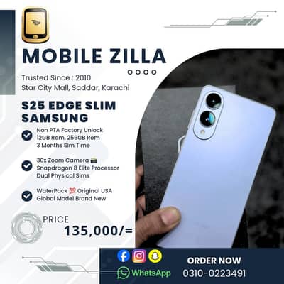 Samsung S25 Edge (Slimmest) Dual Physical Brand New