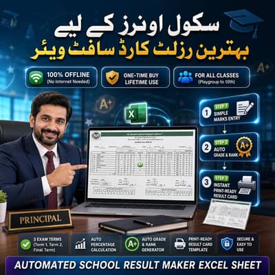 School Result Card Ready Template -  Lifetime
