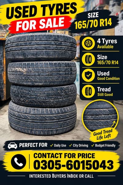 4 tyres 165/70/R14