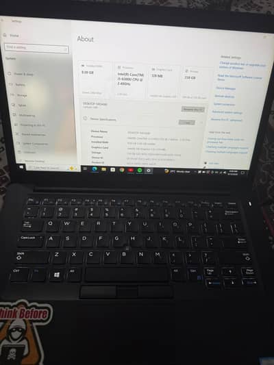 Dell Latitude 7480 I5 6th Gen