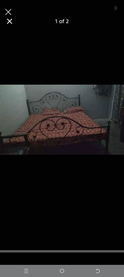 Iron dubble bed with mattress