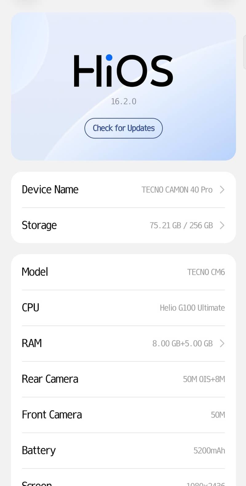 tecno camon 40pro 0