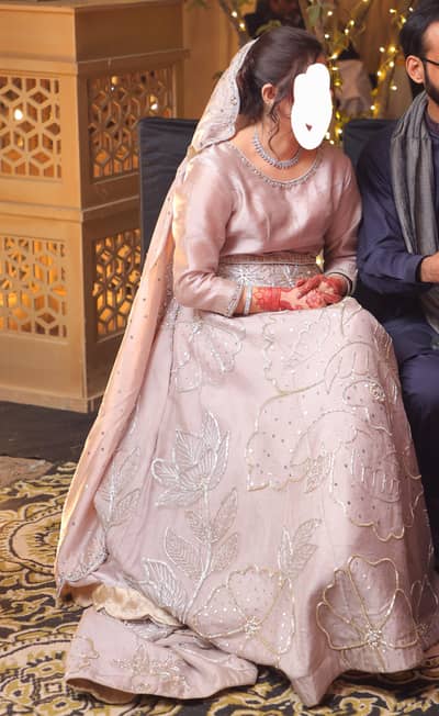 silverish pink - lehenga choli