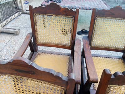 pure wooden chairs good condition  6 chairs