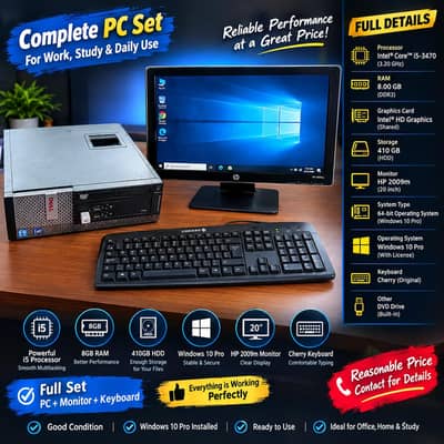 Dell PC complete with crystal monitor