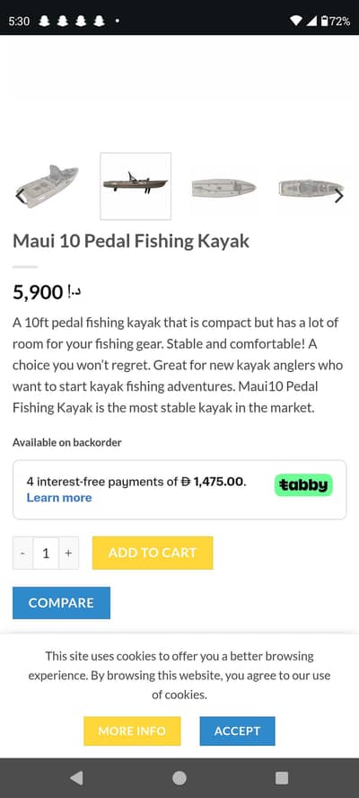 Maui 10 kayak boat to all acses