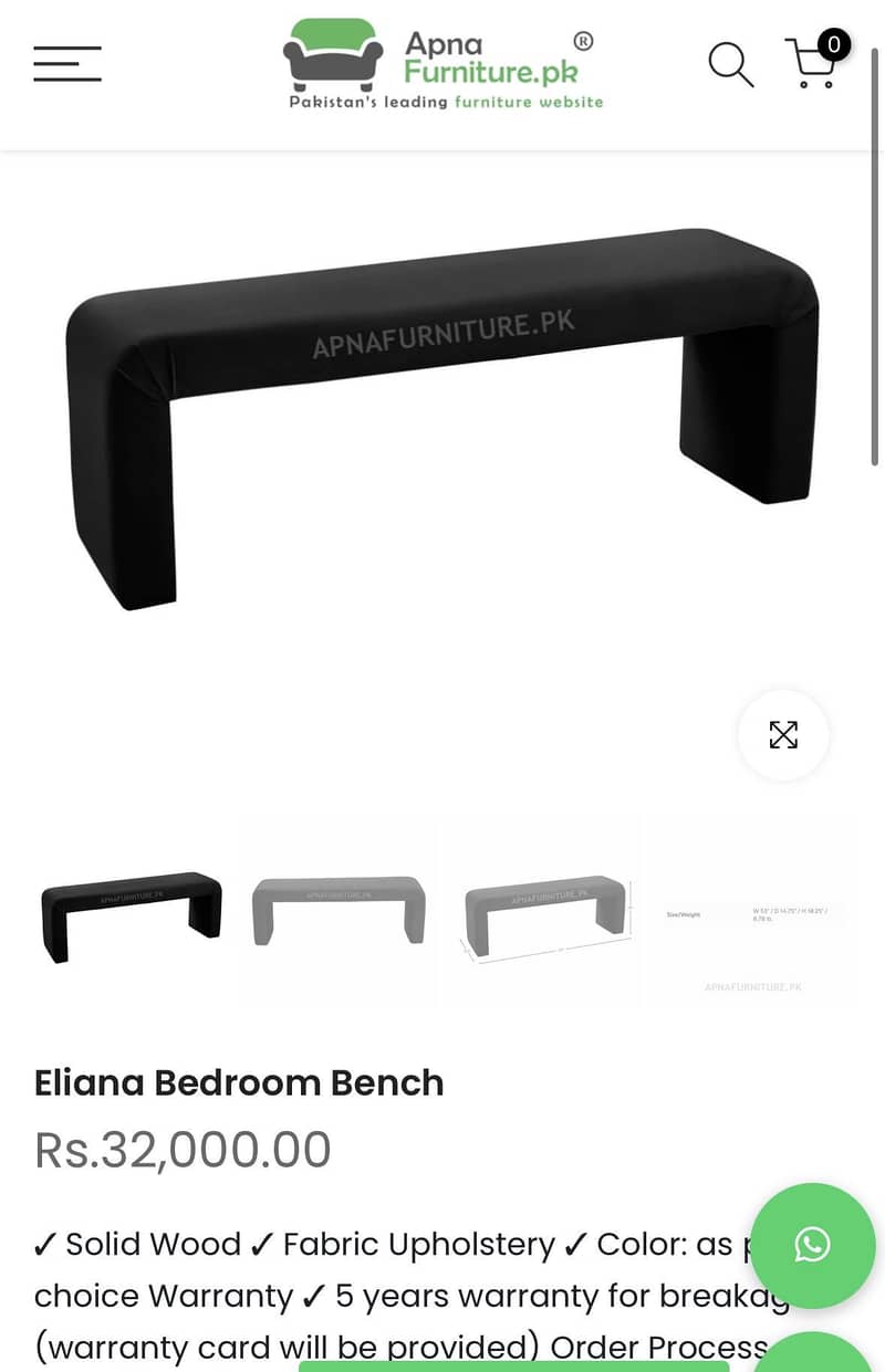 Bedroom bench 1