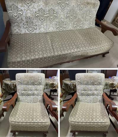 5 seater pure wood sofa set