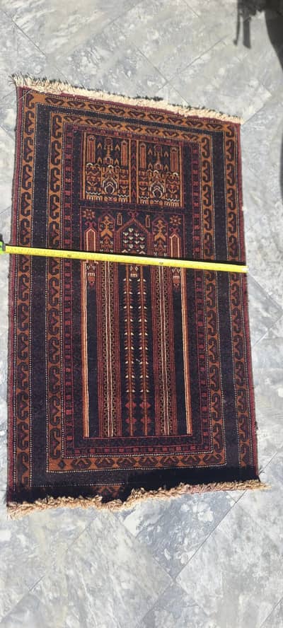 Original Antique Hand-Knotted Afghan Baluchi Pure Wool Janamaz