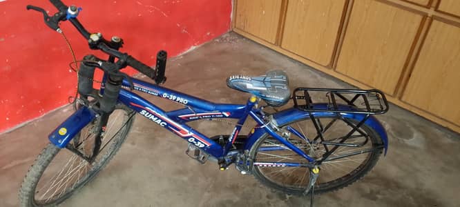 SUMAC 0-39 PRO Blue Bicycle with Suspension & Carrier – Well working